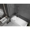 Mexen Next paroi de baignoire 1 volet 60 x 150 cm, rayures, chrome - 895-060-000-00-09-01