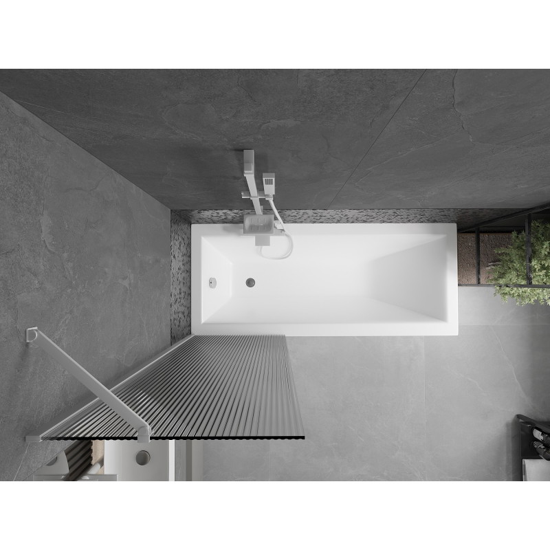 Mexen Next paroi de douche 1 volet 60 x 150 cm, rayures, blanc - 895-060-000-00-09-20