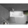 Mexen Next paroi de douche 1 volet 60 x 150 cm, rayures, blanc - 895-060-000-00-09-20