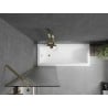 Mexen Next paroi de baignoire à 1 vantail 60 x 150 cm, rayures, doré - 895-060-000-00-09-50