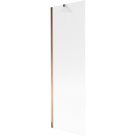 Mexen Next paroi de baignoire 1 volet 60 x 150 cm, rayures, or rose - 895-060-000-00-09-60