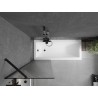 Mexen Next paroi de baignoire 1 volet 60 x 150 cm, rayures, noir - 895-060-000-00-09-70