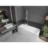 Mexen Next paroi de baignoire 1-volet 70 x 150 cm, rayures, blanc - 895-070-000-00-09-20