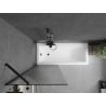 Mexen Next paroi de baignoire 1-volet 70 x 150 cm, rayures, noir - 895-070-000-00-09-70