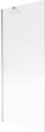 Mexen Next paroi de baignoire 1 battant 80 x 150 cm, stries, chrome - 895-080-000-00-09-01