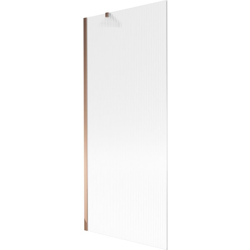 Mexen Next paroi de baignoire 1 volet 80 x 150 cm, stries, or rose - 895-080-000-00-09-60
