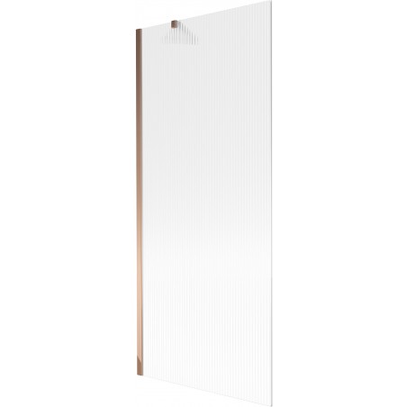 Mexen Next paroi de baignoire 1 volet 80 x 150 cm, stries, or rose - 895-080-000-00-09-60