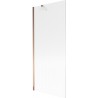 Mexen Next paroi de baignoire 1 volet 80 x 150 cm, stries, or rose - 895-080-000-00-09-60