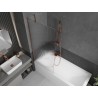 Mexen Next paroi de baignoire 1 volet 80 x 150 cm, stries, or rose - 895-080-000-00-09-60