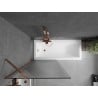 Mexen Next paroi de baignoire 1 volet 80 x 150 cm, stries, or rose - 895-080-000-00-09-60