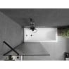 Mexen Next paroi de baignoire 1 pli 80 x 150 cm, rayé, noir - 895-080-000-00-09-70