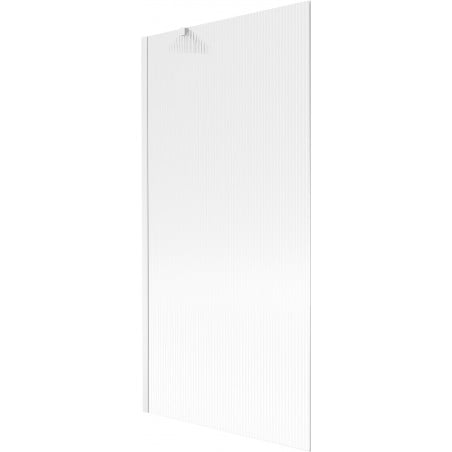 Mexen Next paroi de baignoire à 1 panneau 90 x 150 cm, rayures, blanc - 895-090-000-00-09-20