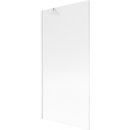 Paroi de baignoire Mexen Next à 1 volet 90 x 150 cm, strié, blanc - 895-090-000-00-09-20