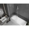 Mexen Next paroi de baignoire à 1 panneau 90 x 150 cm, rayures, blanc - 895-090-000-00-09-20