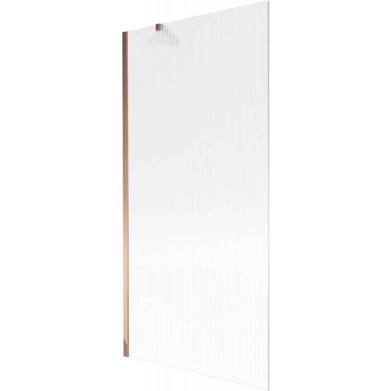 Paroi de baignoire pliable 1 volet Mexen Next 90 x 150 cm, striée, or rose - 895-090-000-00-09-60
