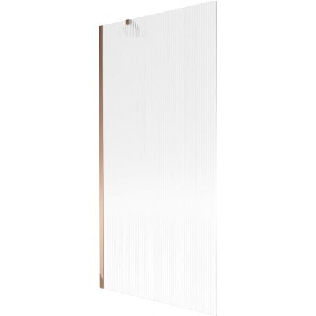 Mexen Next pare-douche à 1 vantail 90 x 150 cm, rayures, or rose - 895-090-000-00-09-60