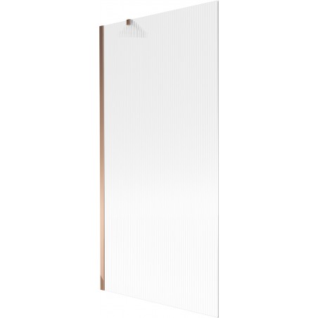 Paroi de baignoire pliable 1 volet Mexen Next 90 x 150 cm, striée, or rose - 895-090-000-00-09-60