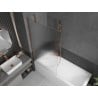 Mexen Next pare-douche à 1 vantail 90 x 150 cm, rayures, or rose - 895-090-000-00-09-60
