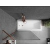 Mexen Next pare-douche à 1 vantail 90 x 150 cm, rayures, or rose - 895-090-000-00-09-60