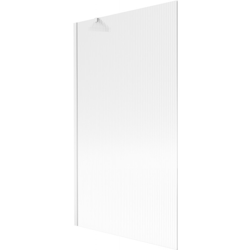 Mexen Next paroi de douche à un volet 100 x 150 cm, rayée, blanche - 895-100-000-00-09-20