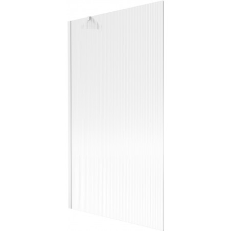 Mexen Next paroi de douche à un volet 100 x 150 cm, rayée, blanche - 895-100-000-00-09-20