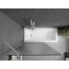 Mexen Next paroi de baignoire 1 volet 100 x 150 cm, rayures, blanc - 895-100-000-00-09-20