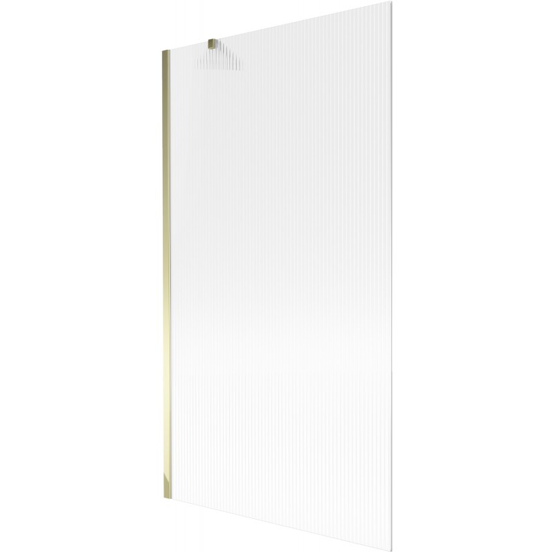 Mexen Next paroi de baignoire 1 volet 100 x 150 cm, rainuré, doré - 895-100-000-00-09-50