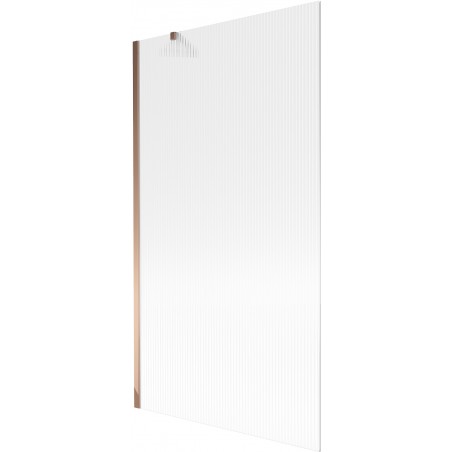 Mexen Next paroi de baignoire 1 volet 100 x 150 cm, rayures, or rose - 895-100-000-00-09-60