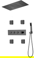Mexen Soler ensemble de douche encastré, noir - 7601-04-70