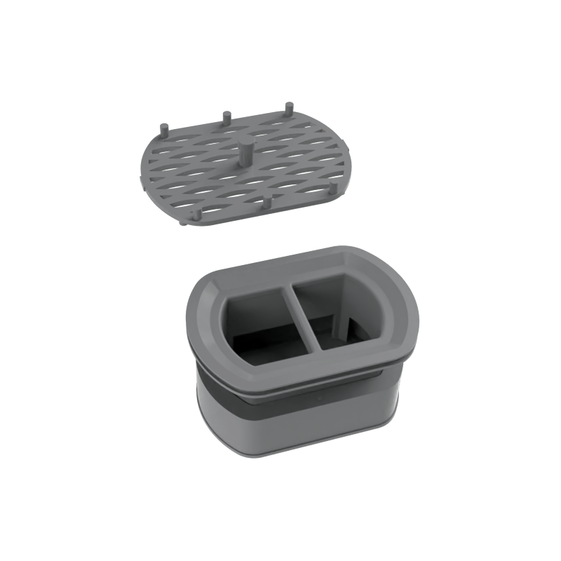 Mexen siphon avec filtre pour écoulement linéaire rotatif, gris - 1010098