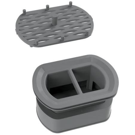 Mexen siphon avec filtre pour écoulement linéaire rotatif, gris - 1010098