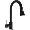 Mexen Elia robinet de cuisine, Noir moucheté - 670101-76