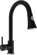 Mexen Elia robinet de cuisine, Noir moucheté - 670101-76