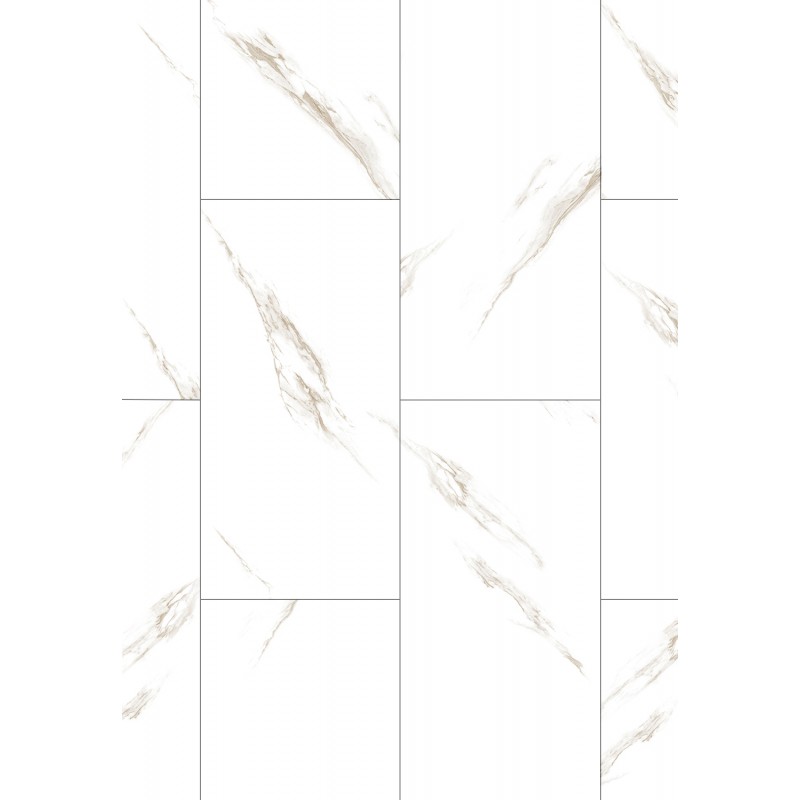 Mexen River White  échantillon de panneaux vinyles 610 x 305 mm SPC 6,5 mm, sous-couche IXPE 1,5 mm, 4 V-Fuga, Jazz White