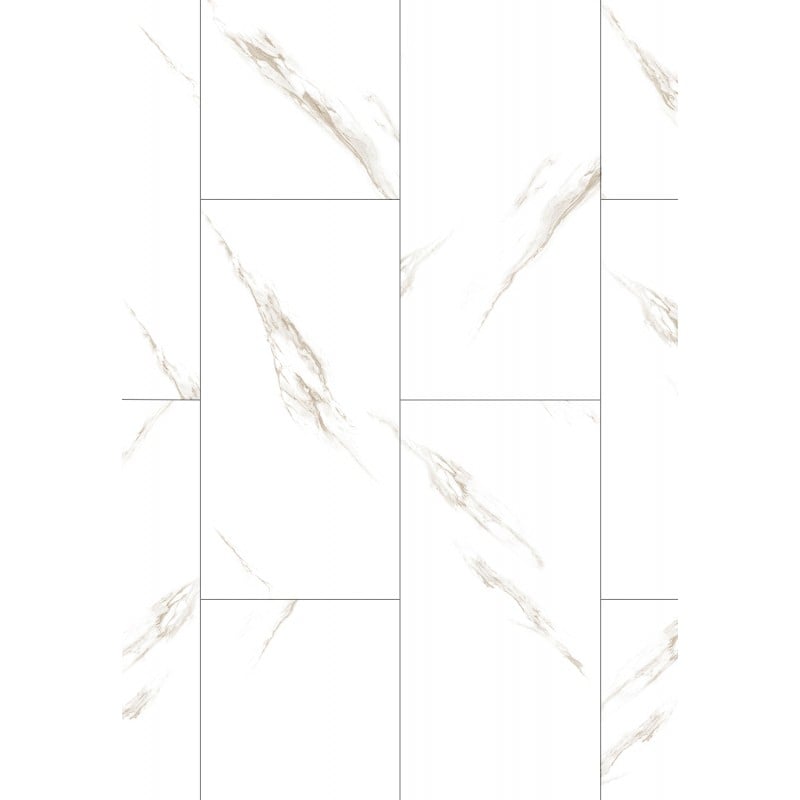 Mexen River White  échantillon de panneaux vinyles SPC 6,5 mm, sous-couche IXPE 1,5 mm, 4 V-Fuga, Jazz White - F1150-S