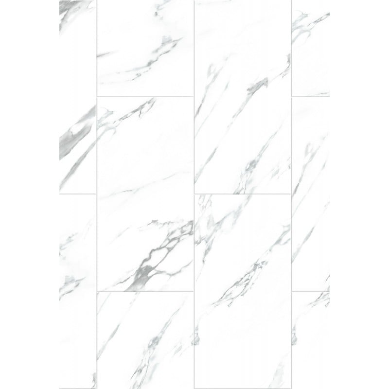 Mexen Glacier White échantillon de panneaux vinyles SPC 6,5 mm, IXPE 1,5 mm, 4 V-Fuge, Jazz White - F1151-S