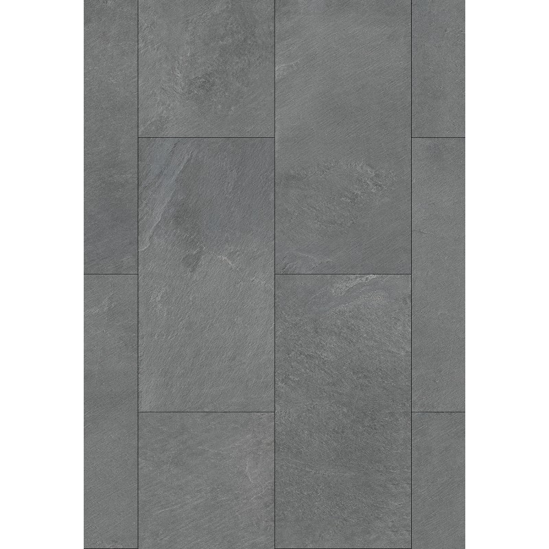 Mexen Grey Dark échantillon de panneaux SPC en vinyle 6,5 mm, sous-couche IXPE 1,5 mm, 4 V-Joint, Ardoise - F1159-S