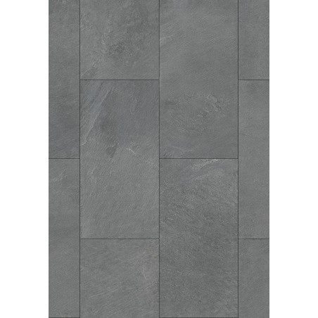 Mexen Grey Dark échantillon de panneaux SPC en vinyle 6,5 mm, sous-couche IXPE 1,5 mm, 4 V-Joint, Ardoise - F1159-S