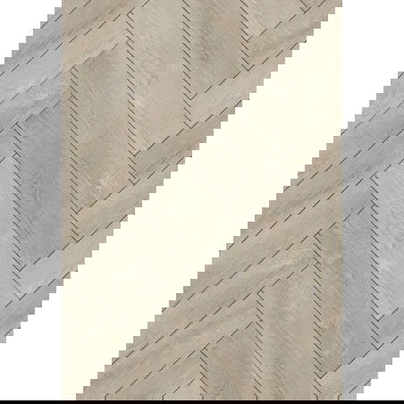 Mexen Parker échantillon de panneaux en vinyle chevron 635 x 127 mm SPC 6,5 mm, sous-couche IPEX 1,5 mm, 4 V-Joint, Chêne