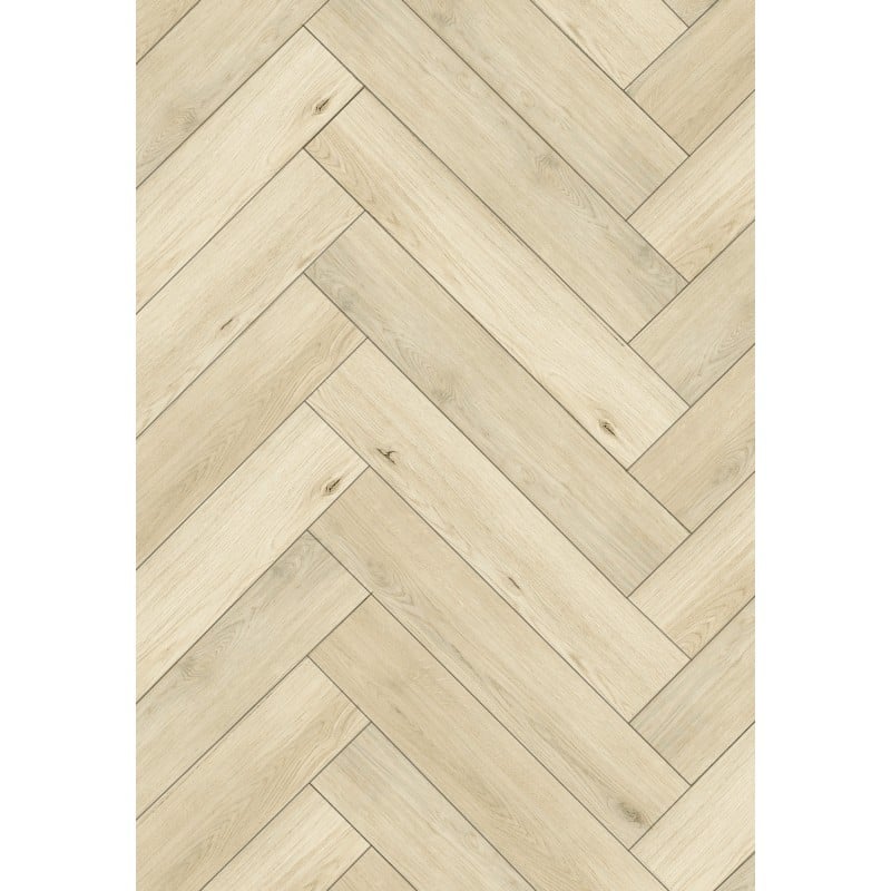Mexen Calera échantillon de panneaux vinyles en chevrons SPC 6,5 mm, sous-couche IXPE 1,5 mm, 4 V-Joint, Chêne - F1168-S
