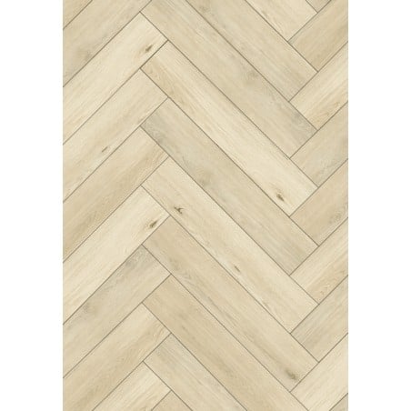 Mexen Calera échantillon de panneaux vinyles en chevrons SPC 6,5 mm, sous-couche IXPE 1,5 mm, 4 V-Joint, Chêne - F1168-S
