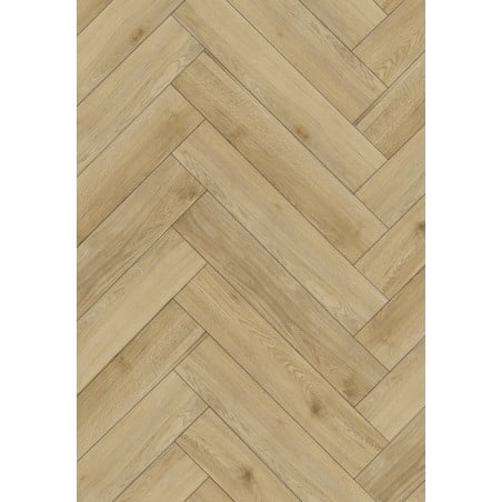 Mexen Charter Oak échantillon de panneaux vinyles chevrons SPC 6,5 mm, sous-couche 1,5 mm, 4 V-Fuge, Chêne - F1169-S