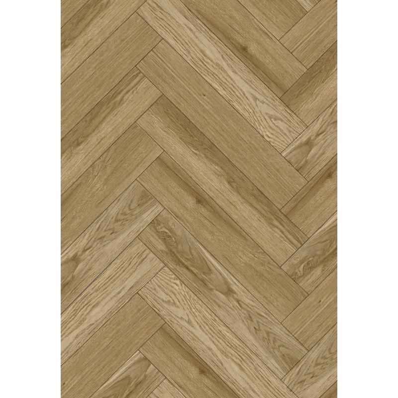 Mexen Manhattan échantillon de panneaux vinyle chevrons SPC 6,5 mm, sous-couche IPEX 1,5 mm, 4 V-Joint, Chêne - F1173-S