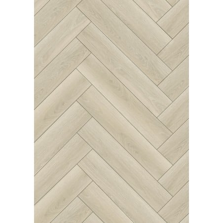 Mexen Concord échantillon de panneaux vinyles en chevrons 635 x 127 mm SPC 6,5 mm, sous-couche IPEX 1,5 mm, 4 V-Fuge, Chêne