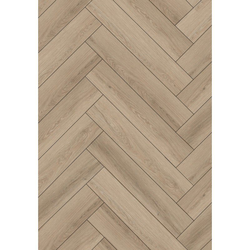 Mexen Palmdale  échantillon de panneaux vinyles en chevron 635 x 127 mm SPC 6,5 mm, sous-couche IPEX 1,5 mm, 4 V-Joint, Chêne