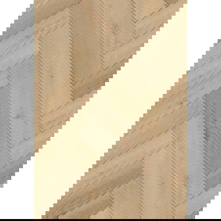 Échantillon de panneau vinyle charpente chevron 635 x 127 mm SPC 6,5 mm, sous-couche 1,5 mm, 4 V-Fuge, Chêne - F1184-S