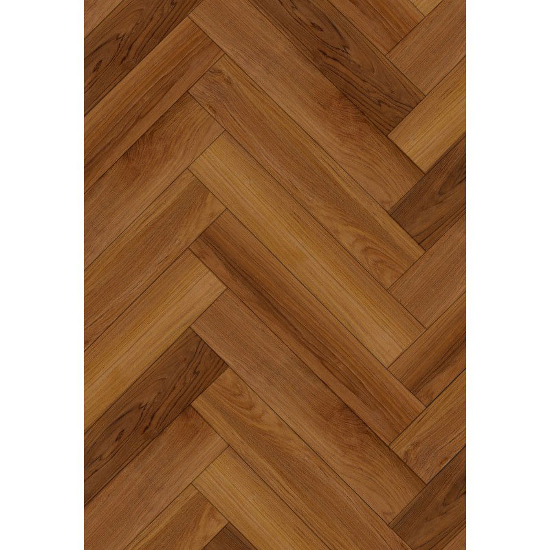 Mexen Lubbock échantillon de panneaux vinyles jodłowy 635 x 127 mm SPC 6,5 mm, sous-couche IPEX 1,5 mm, 4 V-Fuga, Teck- F1186-S