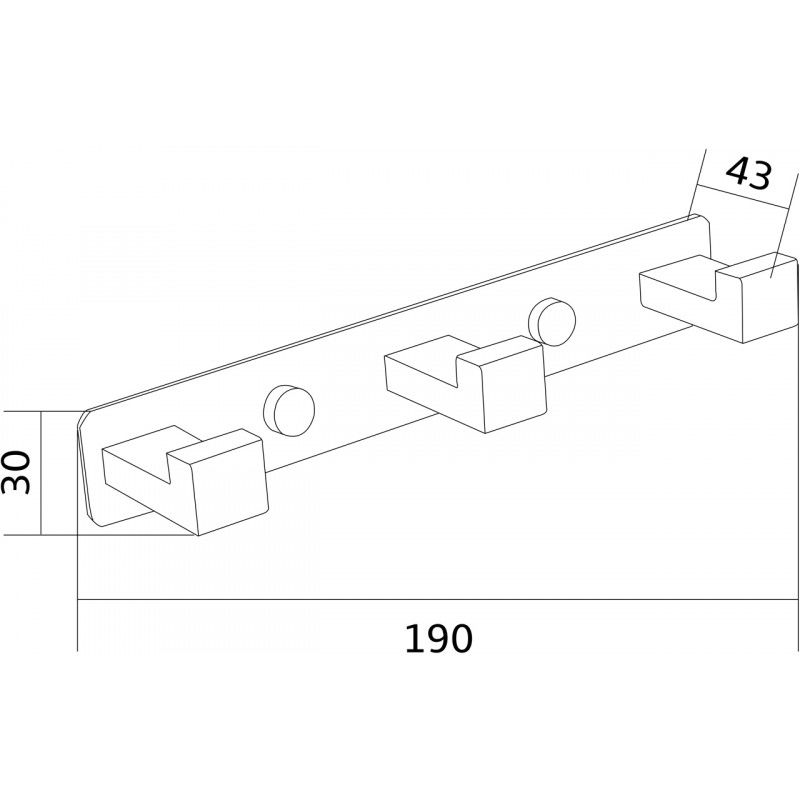 Mexen crochet triple pour serviette, chromé - 709263-00