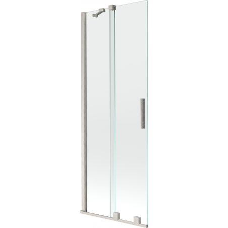 Mexen Velar paravent de baignoire coulissant à 2 volets 70 x 150 cm, transparent, nickel brossé - 896-070-000-01-97