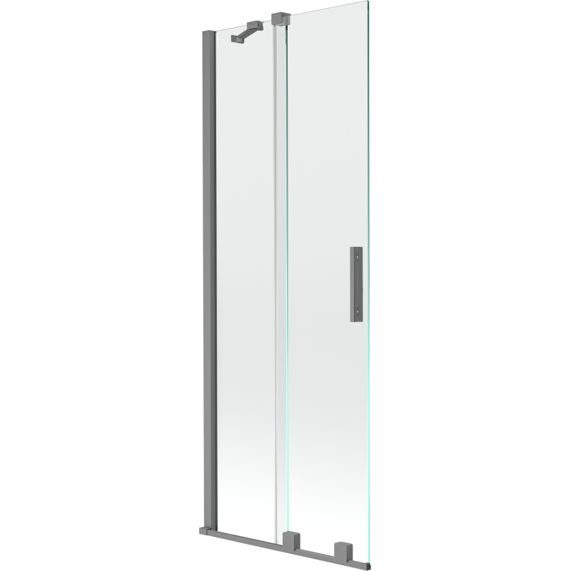 Mexen Velar paroi de baignoire 2 volets coulissants 70 x 150 cm, transparent, gun metal - 896-070-000-01-95